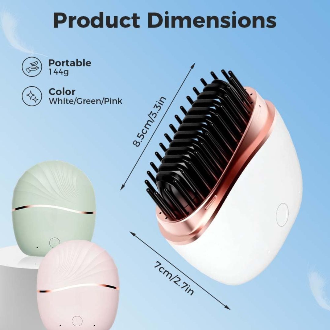 Mini Hair Straightening Comb Wireless Charging Portable Multifunctional