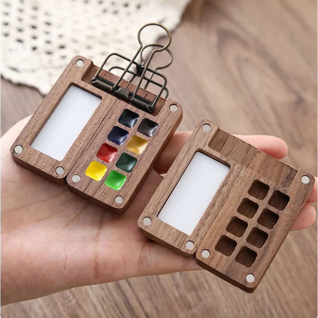 ArtNook™ Walnut Watercolor Box