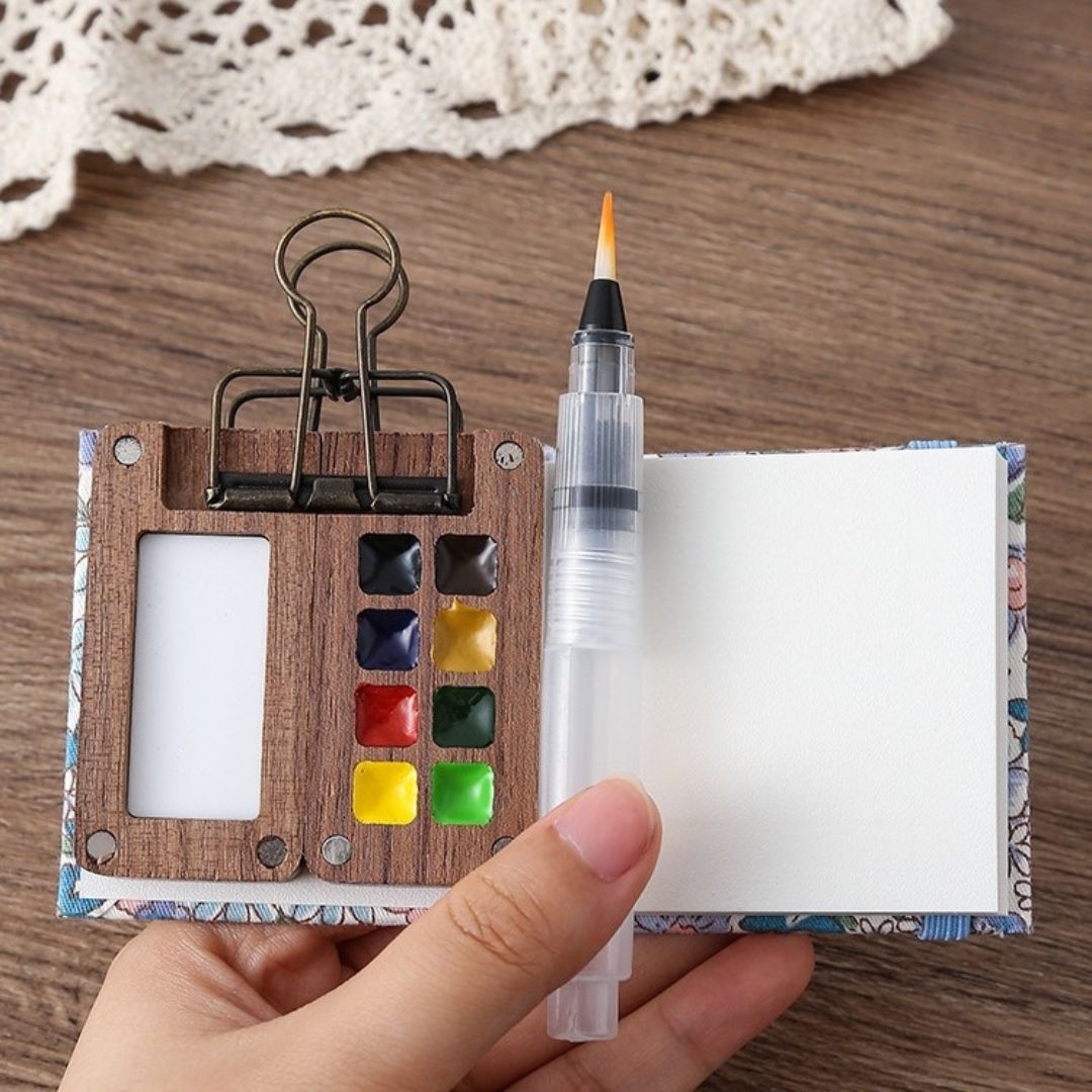 ArtNook™ Walnut Watercolor Box