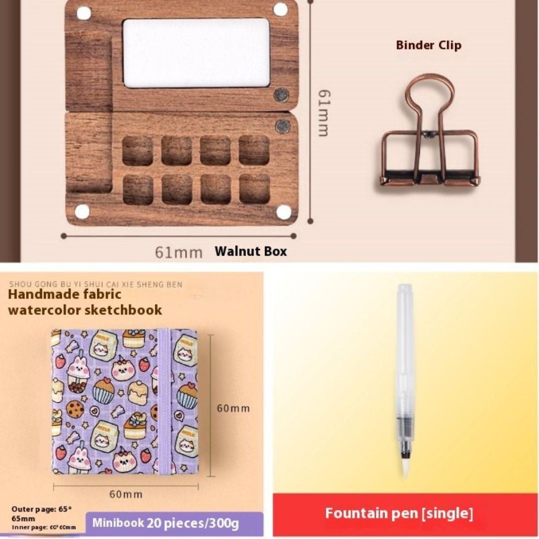 ArtNook™ Walnut Watercolor Box